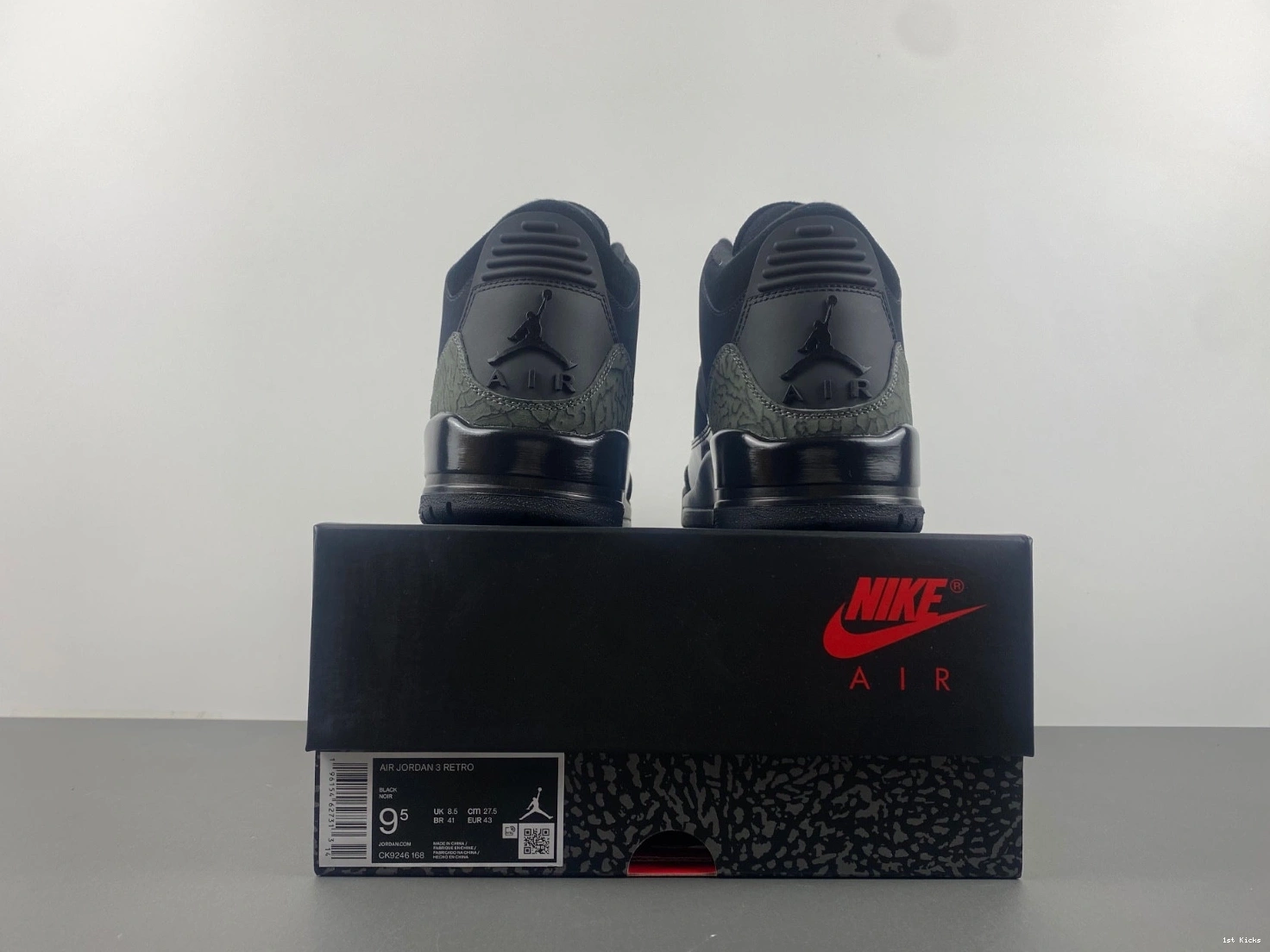 Black 3 Men's 136064-002 Retro Cat Jordan 1020